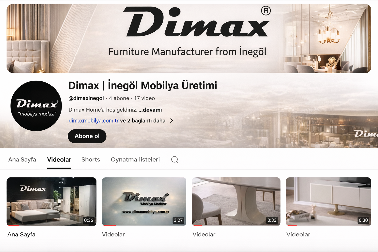 Dimax YouTube Kanalı